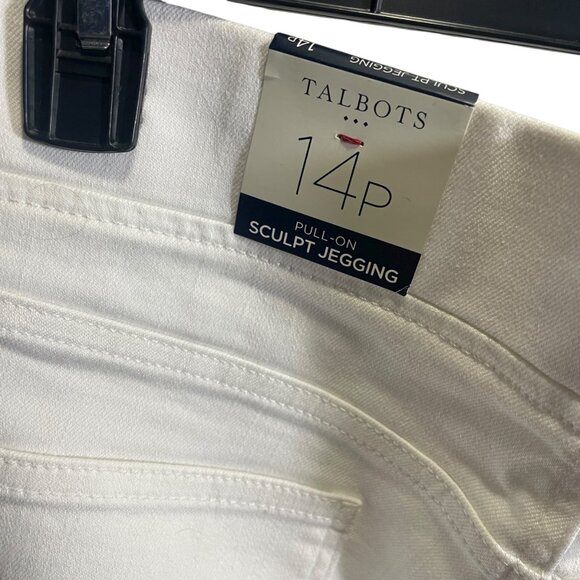 Talbots Sculpt Jegging Women’s 14P Petite Pull-On White Jeans - Picture 4 of 4